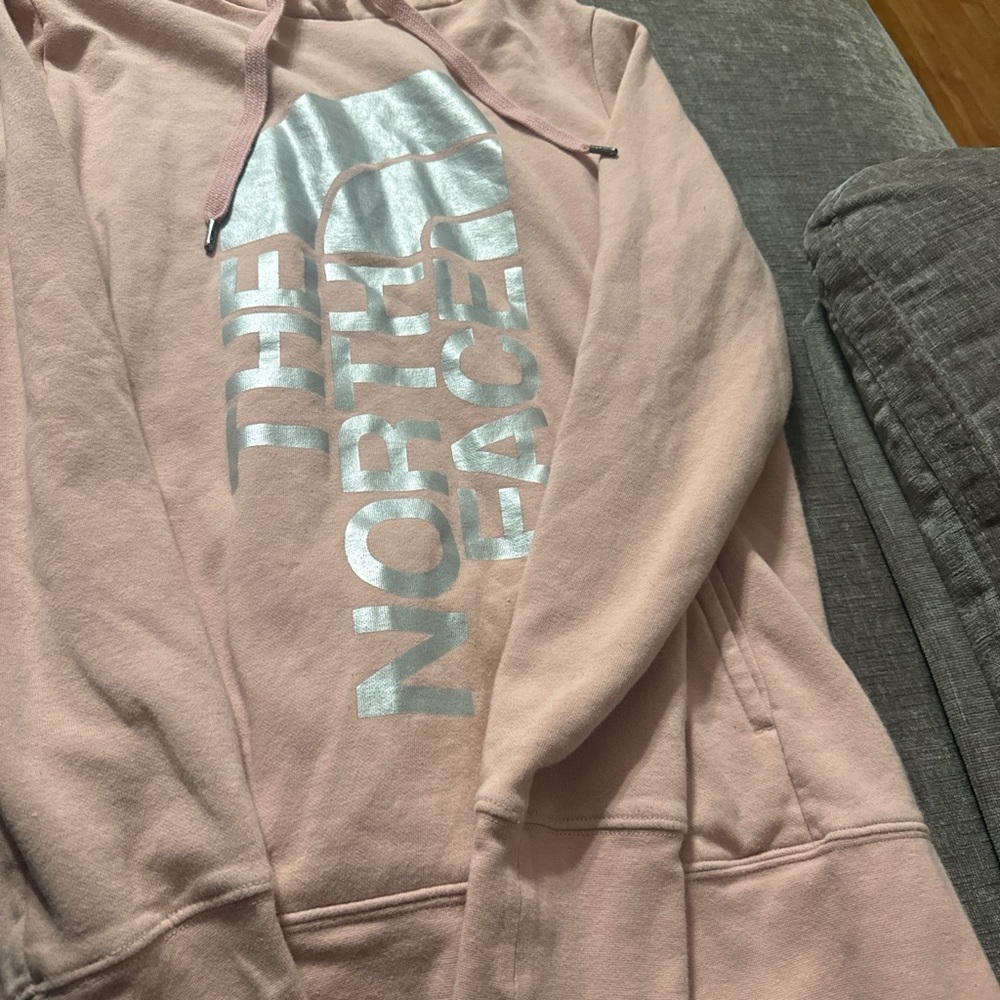 The North Face Dusty Pink Pullover Hoodie with Drawstrings